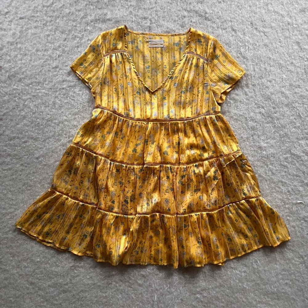 Women's Yellow and Gold Dress